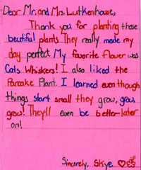 Thank you cards from Hawaii Schoolchildren